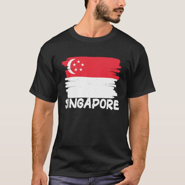 Camiseta Cool Singapore Flag (Frente)