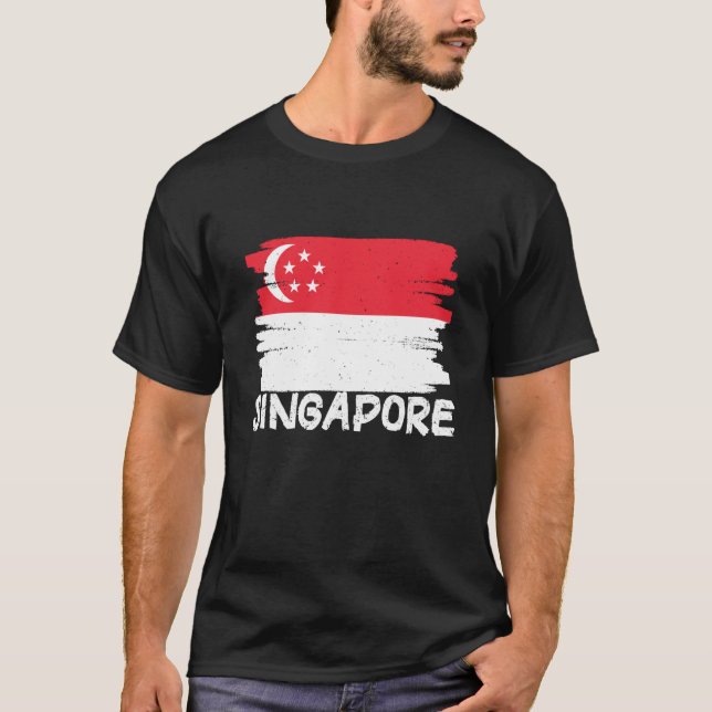 Camiseta Cool Singapore Flag  1 (Frente)