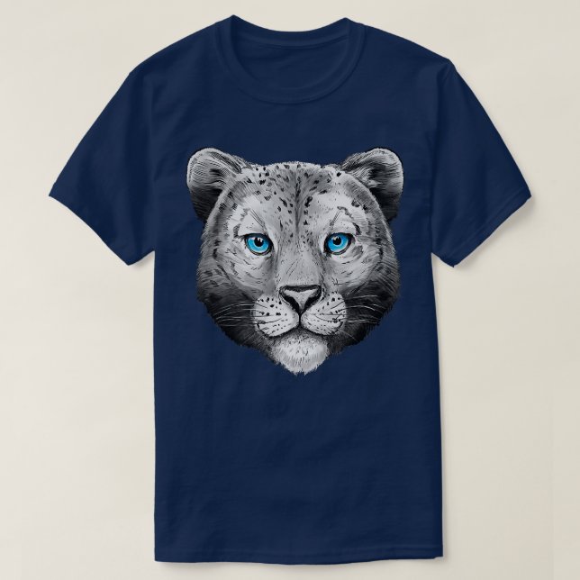 Camiseta Cool Snow Leopard Leopards Predatory Cat Predator  (Frente do Design)