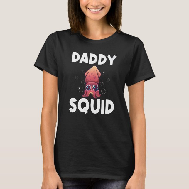 Camiseta Cool Squid For Men Dad Octopus Biology Sea Animals (Frente)