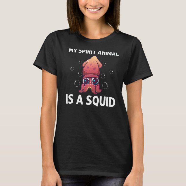 Camiseta Cool Squid For Men Women Octopus Biology Sea Anima (Frente)