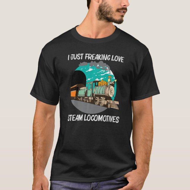 Camiseta Cool Steam Locomotive For Men Women Railroad Train (Frente)