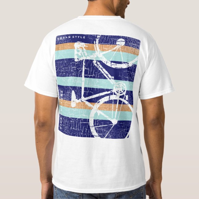 Camiseta cool & striped, bicycle-culture, graphic bike (Verso)