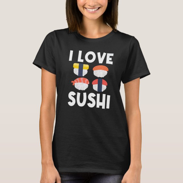Camiseta Cool Sushi For Men Women Japanese Sashimi Seafood  (Frente)