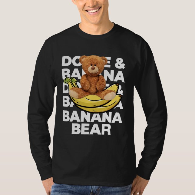 Camiseta Cool Teddy Bear Banana Style Banana Bear Graphic (Frente)