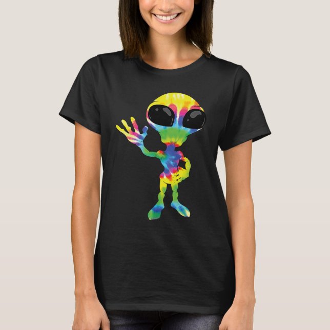 Camiseta Cool Tie Dye Alien   Dyed Extraterrestrial (Frente)