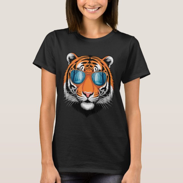 Camiseta Cool Tiger Costume For Men Women Kids Pattern Tige (Frente)