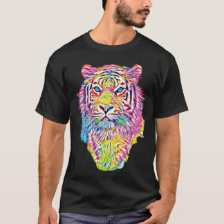Camiseta Cool tiger in rainbow colors