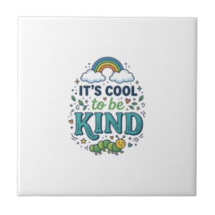 Camiseta Cool To Be Kind Rainbow Caterpillar Desig