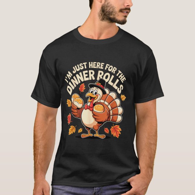 Camiseta Cool Turkey Lgrim Holding Roll I'm Just Here For T (Frente)