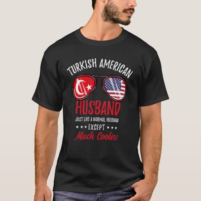 Camiseta Cool Turkish American Husband Turkish Family (Frente)