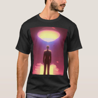 Camiseta Cool Ufo Art. Colorful Vibrant Alien Art.