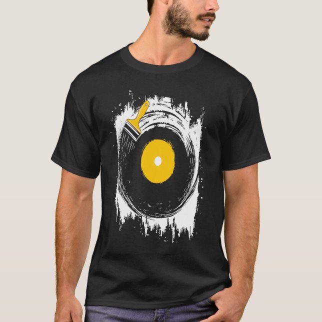 Camiseta cool vinyl record  graphic  vinyl record music (Frente)