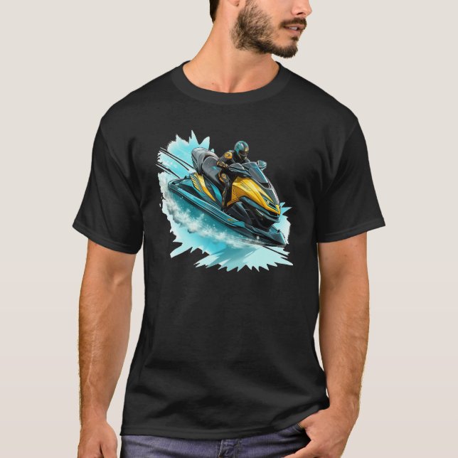 Camiseta Cool Watersport with Jet Ski Motorist (Frente)