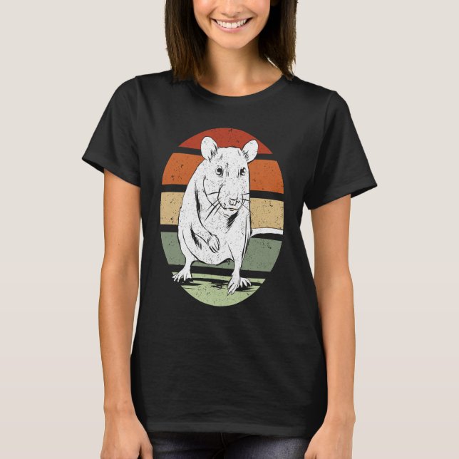 Camiseta Cool white rat  for rodents and rat friends (Frente)