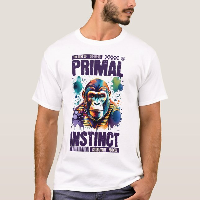 Camiseta Cool Wild Chimp Artwork Unique Elegant Design (Frente)