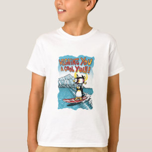 Camiseta Cool Yule Tandem Surfing Hawaiian Penguins