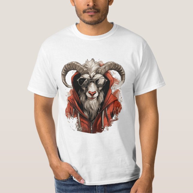 Camiseta coole Ziege mit Sonnenbrille (Frente)