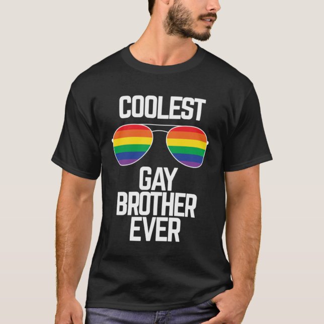 Camiseta Coolest Gay Brother Ever  Gay Pride (Frente)
