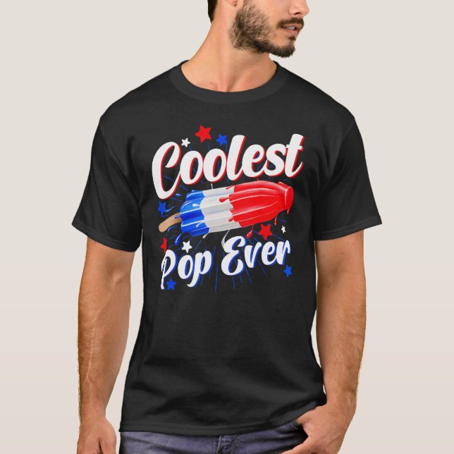 Camiseta Coolest Pop Ever Popsicle  Retro Bomb 4th Of July (Frente)