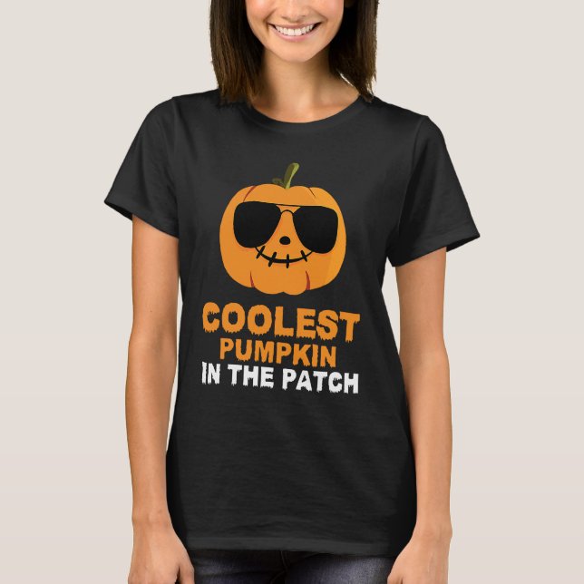 Camiseta Coolest Pumpkin In The Patch Funny Halloween Kids  (Frente)
