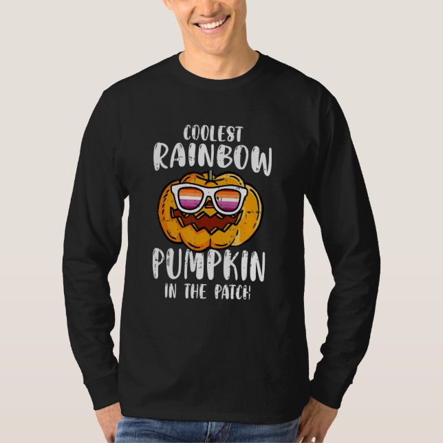 Camiseta Coolest Pumpkin In The Patch Lesbian LGBT Q Pride  (Frente)