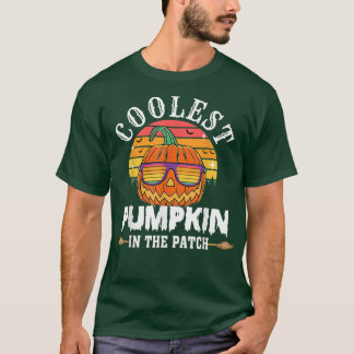 Camiseta Coolest Pumpkin In The Patch Sunset Vintage 