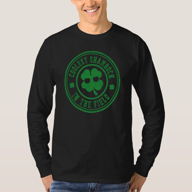 Camiseta Coolest Shamrock In The Field St Patricks Day  1 (Frente)