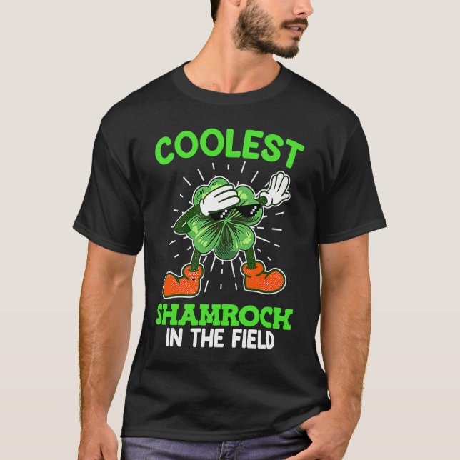 Camiseta Coolest shamrock St Patrick's Day (Frente)