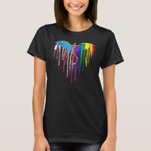 Camiseta Cooll Heart Dragons American E Lgbt Rainbow Fla