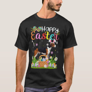 Camiseta Coonhound Cachorro Feliz Páscoa Caça ao Ovo Coelho