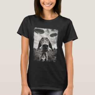 Camiseta Coonhound Dog OVNI Alienígena Selfie Extraterrestr