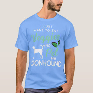 Camiseta Coonhound Funny Vegan Dog Proprietário do Lago Xma