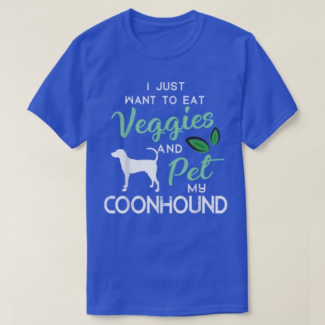 Camiseta Coonhound Funny Vegan Dog Proprietário do Lago Xma (Frente do Design)