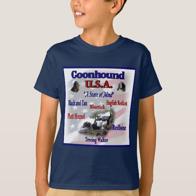 Camiseta Coonhound USA Gifts (Frente)