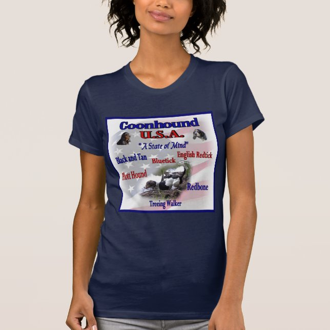 Camiseta Coonhound USA Gifts (Frente)