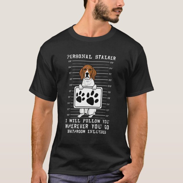 Camiseta Coonhound Walker Treeing Caçador Pessoal (Frente)