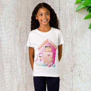 Camiseta Coop E Flores De Frango Rosa