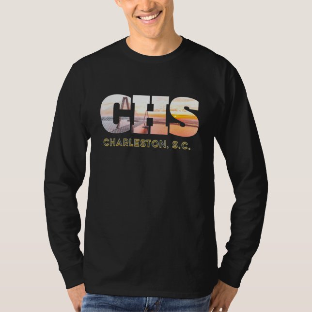 Camiseta Cooper River Bridge Art Charleston Carolina do Sul (Frente)
