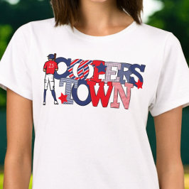 Camiseta Cooperstown Patriotic Letters Beisebol Year