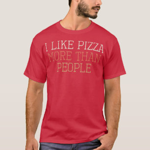 Camiseta Coor De Retro, Gosto Mais De Pizza Do Que De Pesso