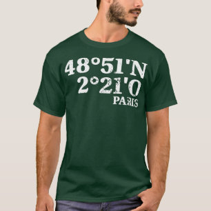 Camiseta Coordenadas de Paris 4