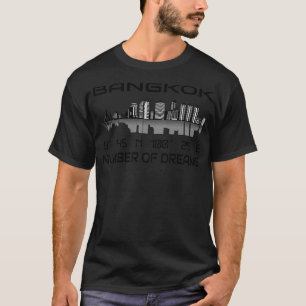 Camiseta Coordenadas do Gps Bangkok Skyline Dream City 2