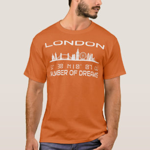 Camiseta Coordenadas do Skyline London Silhouette GPS 1