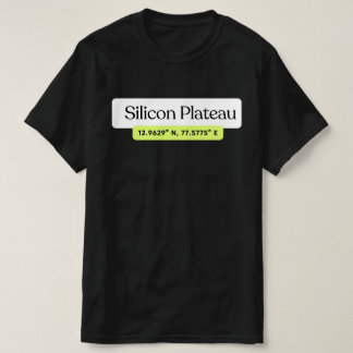 Camiseta Coordenadas Silicon Plateau Bengaluru