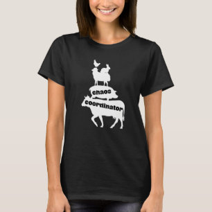 Camiseta Coordenador de Caos Exposição de Gado Vaca Porco O