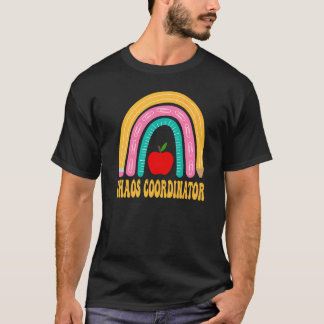 Camiseta Coordenador de Caos Lápis Arco-Íris Volta às Aulas