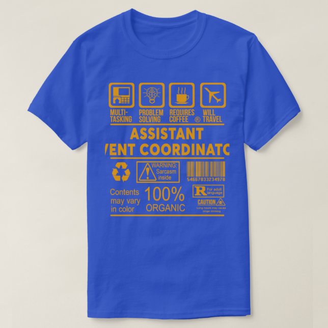 CAMISETA COORDENADOR DE EVENTOS ASSISTENTE NICE DESIGN 2017 (Frente do Design)