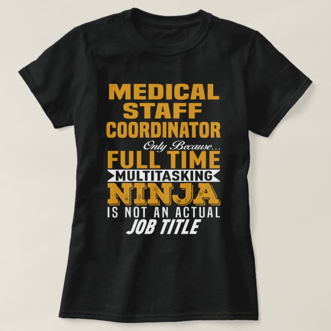 Camiseta Coordenador de Funcionarios Médicos (Frente do Design)