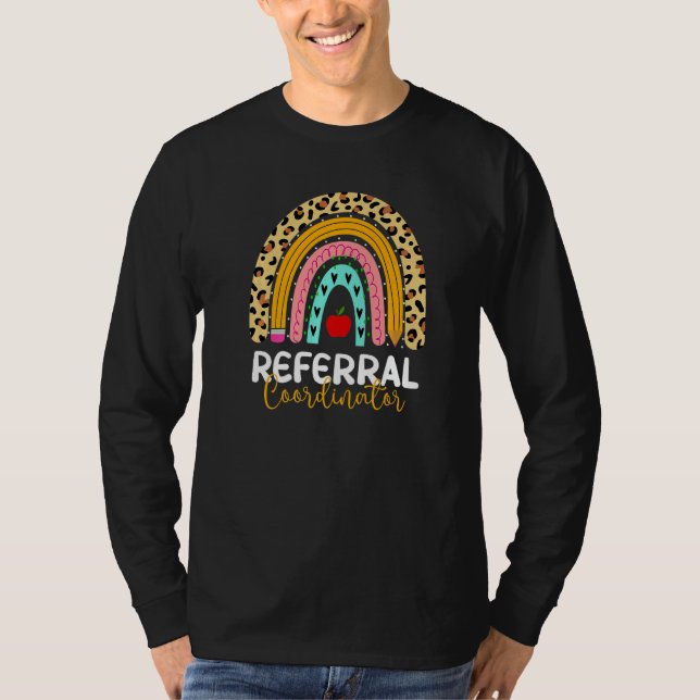 Camiseta Coordenador de Referência Leopard Rainbow Healthca (Frente)